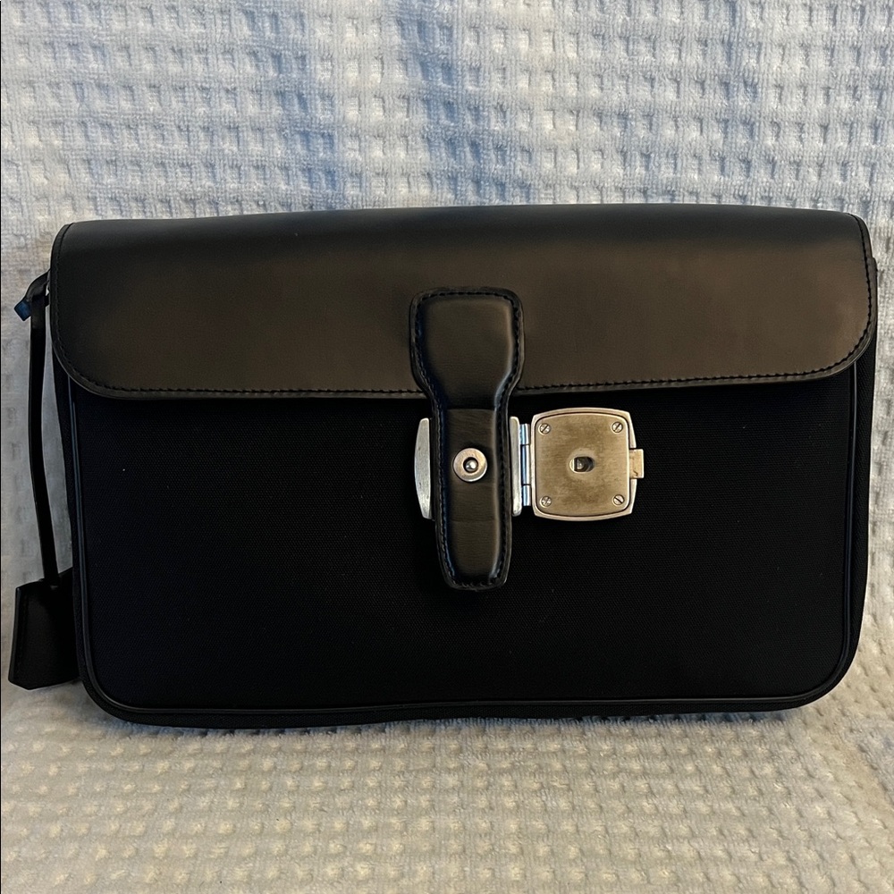 Dunhill Lock & Key Clutch Leather/Nylon - Picture 3 of 13